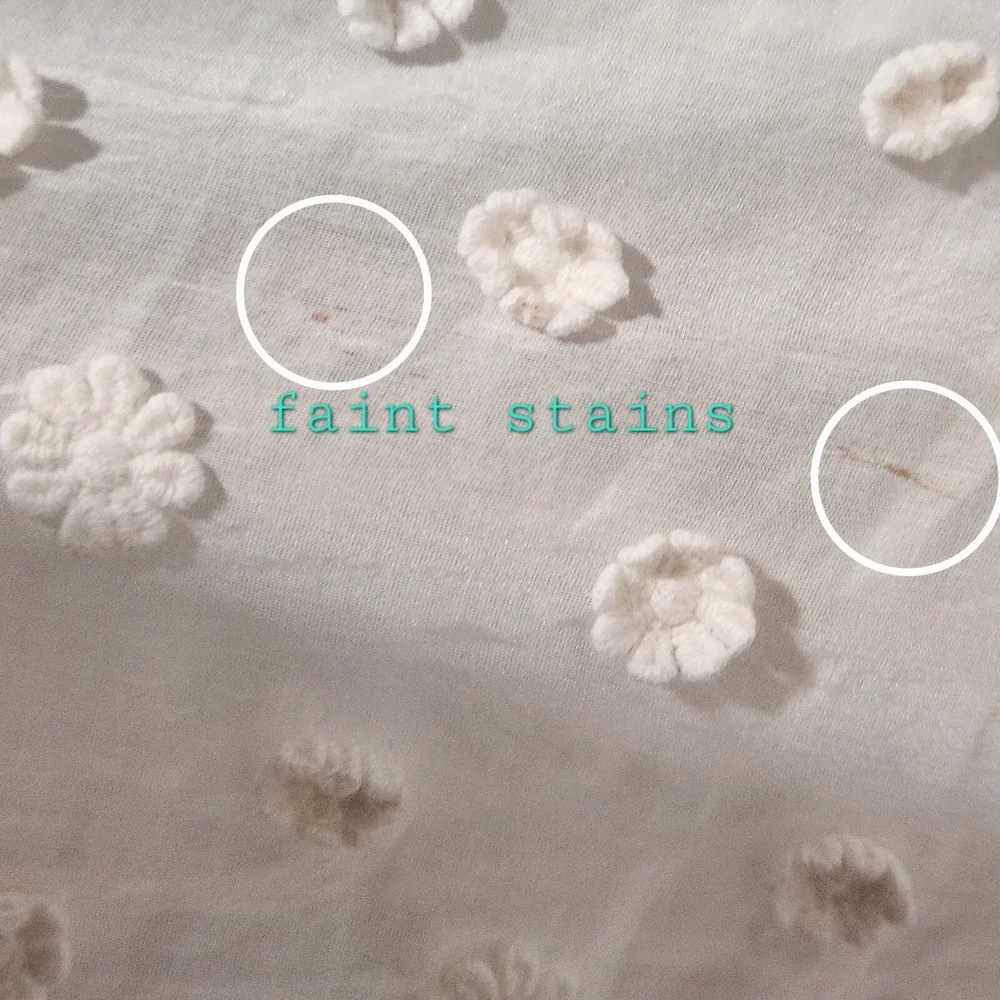 MILLY Minis Swim.Cover up 3D Flowers Ivory 100%cotton Size 10 years Beach Summer